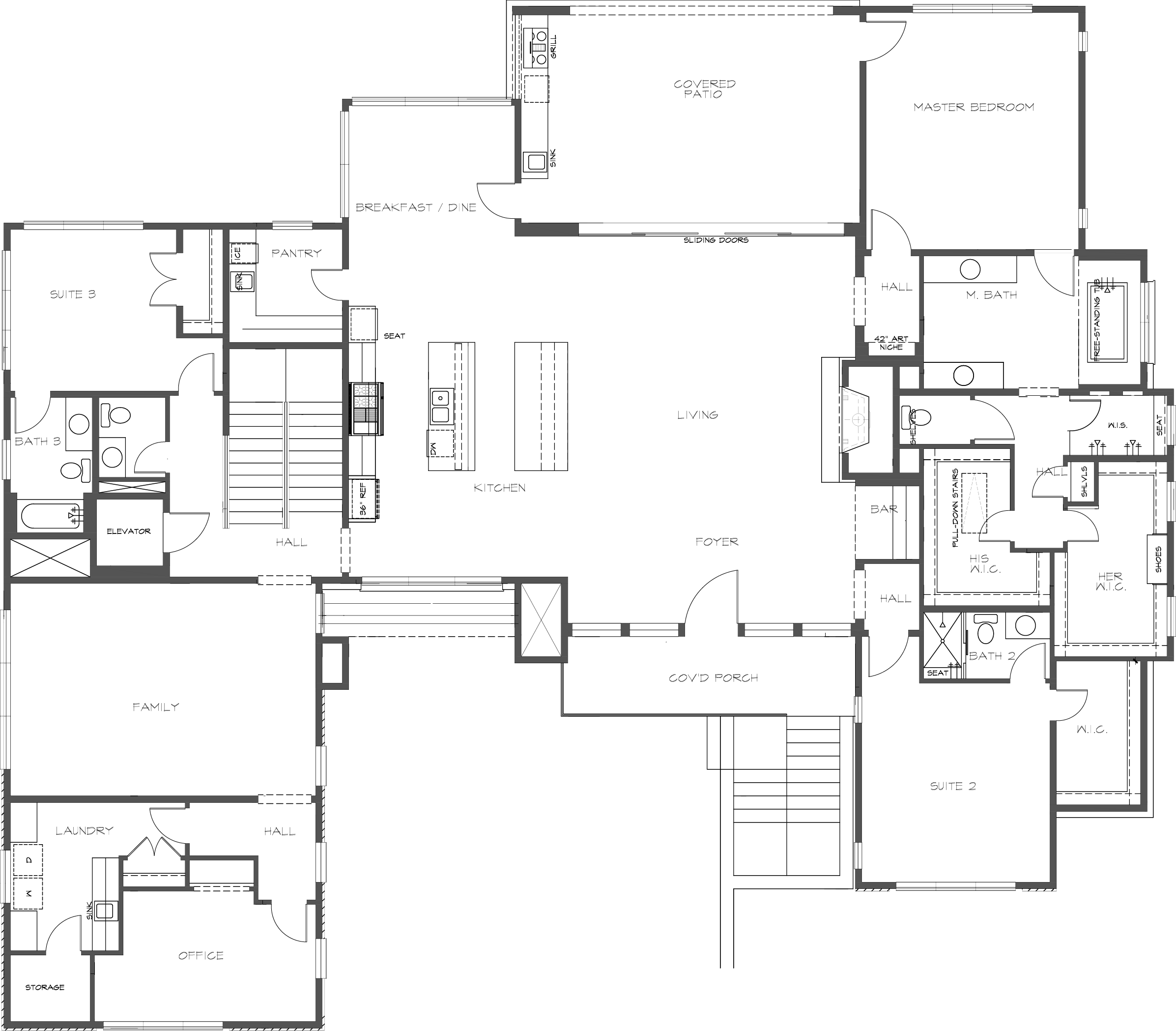 703 Duck Lake main level floor plan